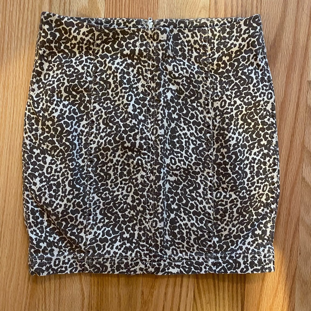 Free People cheetah mini skirt